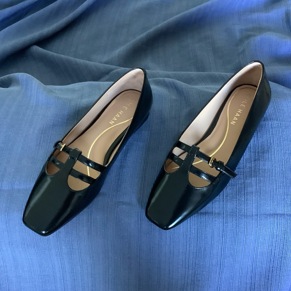 Cole Haan Women's Glossy Black Loafers